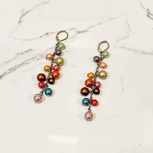 Colorful dangle earrings